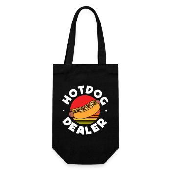 Hot Dog Adult Retro Hot Dog Dealer - Geschenkbeutel für Flaschen - Schwarz - Vorne