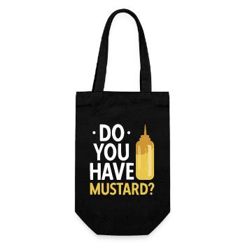 Senf Mustard - Geschenkbeutel für Flaschen - Schwarz - Vorne