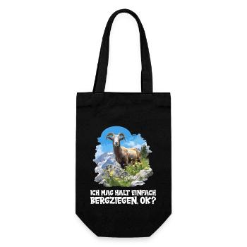 Alpine Goat Mountain Goats Mountain Goat - Gift Bag for Bottles - black - Front
