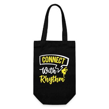 Connect with Rhythmus - Gift Bag for Bottles - black - Front