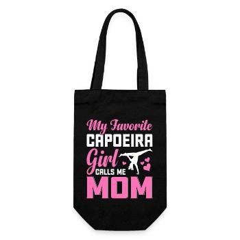 My favorite Capoeira Girl calls me Mom - Gift Bag for Bottles - black - Front