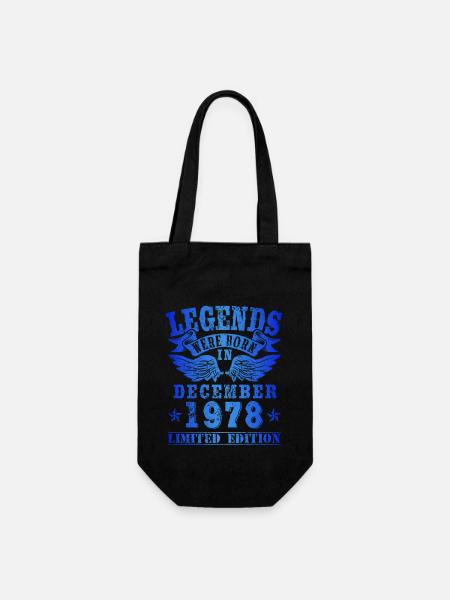 Legends were born in Dezember 1978 Geburtstag - Geschenkbeutel für Flaschen - Schwarz