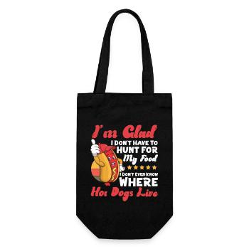 Hot Dog Adult I'm Glad I Don't - Gift Bag for Bottles - black - Front