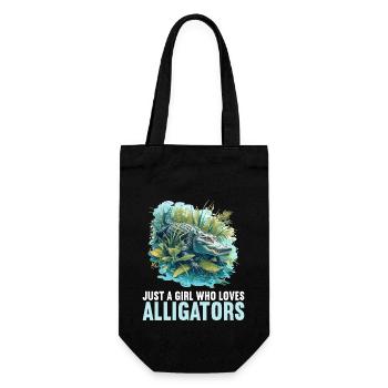 Alligatoren Alligator - Geschenkbeutel für Flaschen - Schwarz - Vorne