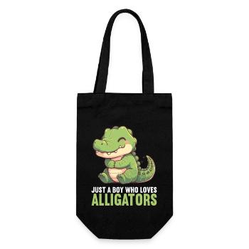 Alligatoren Alligator - Geschenkbeutel für Flaschen - Schwarz - Vorne