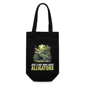 Alligatoren Alligator - Geschenkbeutel für Flaschen - Schwarz - Vorne