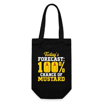 Senf Mustard - Geschenkbeutel für Flaschen - Schwarz - Vorne