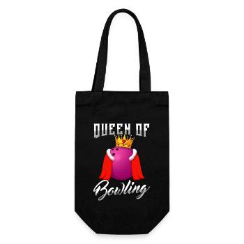 Bowling Ball Bowler Sport Bowling Queen - Gift Bag for Bottles - black - Front