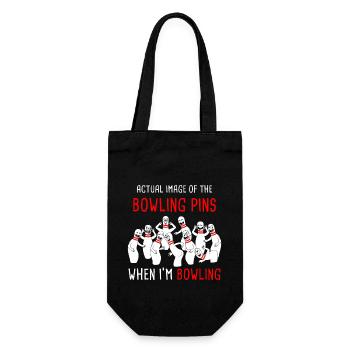Bowler Sport Hobby Bowling Pin - Gift Bag for Bottles - black - Front