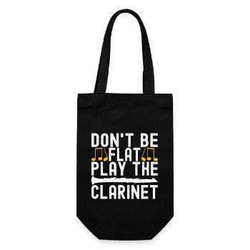 Clarinet Wind Instrument Clarinet player - Gift Bag for Bottles - black - Front