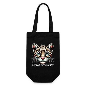 Ocelot Chat Sauvage Animaux Exotiques Jungle Gros Chat - Sac à bouteille - noir - Devant