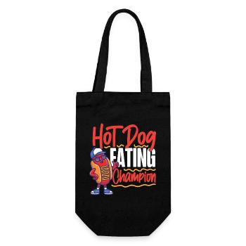 Hot Dog Adult Hot Dog Eating - Geschenkbeutel für Flaschen - Schwarz - Vorne