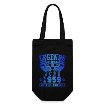Legends were born in Juni 1959 Geburtstag - Geschenkbeutel für Flaschen - Schwarz - Vorne