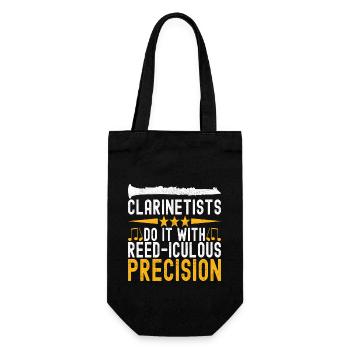Clarinet Wind Instrument Clarinet player - Gift Bag for Bottles - black - Front