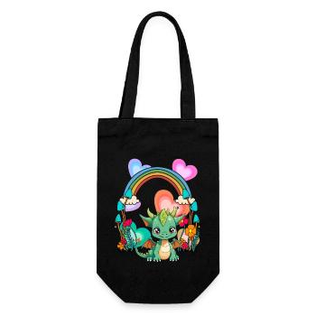 Dragon arc-en-ciel Dragon Créature mythique Enfant - Sac à bouteille - noir - Devant