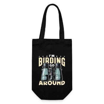 Birdwatching I'm Birding Go Around Bird Feeder - Gift Bag for Bottles - black - Front