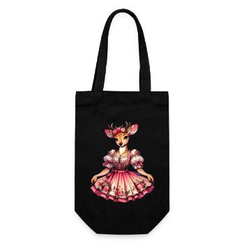 Trachtenshirt Damen Trachten T-Shirt Dirndl Ersatz - Geschenkbeutel für Flaschen - Schwarz - Vorne