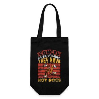 Hot Dog Adulte Vintage Annuler - Sac à bouteille - noir - Devant