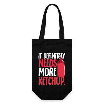 Ketchup Tomatenketchup - Geschenkbeutel für Flaschen - Schwarz - Vorne