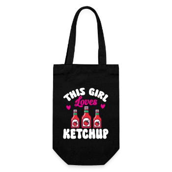 Ketchup Tomatenketchup - Geschenkbeutel für Flaschen - Schwarz - Vorne