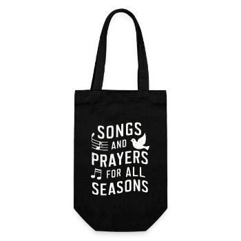 Choral Music Religious Singing Faith-Based Music - Gift Bag for Bottles - black - Front