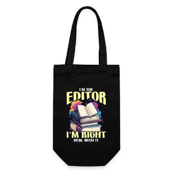 Book Editor I'm The Editor I'm Right Journalist - Gift Bag for Bottles - black - Front