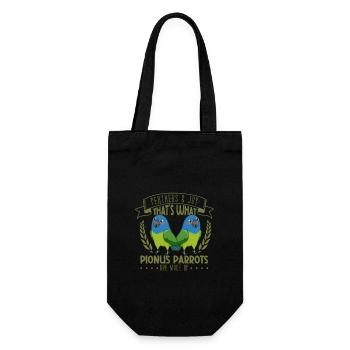 Plumes et joie - Perroquet à croupion roux - Sac à bouteille - noir - Devant