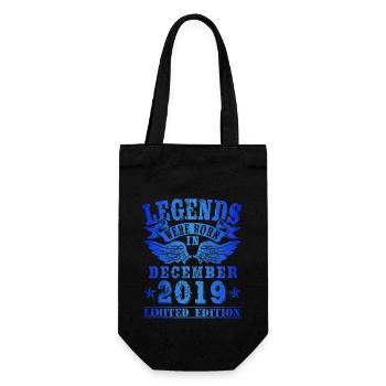Legends were born in December 2019 Birthday - Gift Bag for Bottles - black - Front