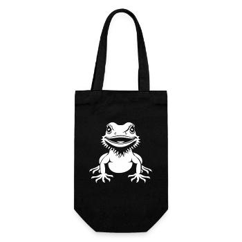 Bearded Dragon - Gift Bag for Bottles - black - Front