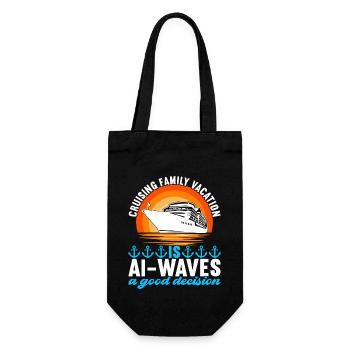 Cruise Holiday Cruise Ship - Gift Bag for Bottles - black - Front