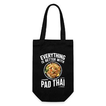 Everything is better with Pad Thai - Gift Bag for Bottles - black - Front