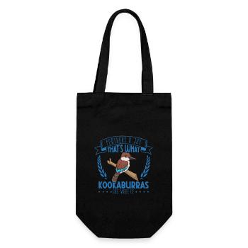Plumes et joie - Kookaburra - Sac à bouteille - noir - Devant