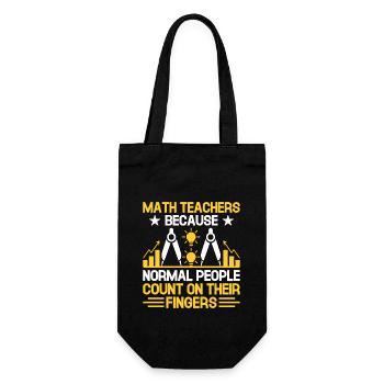 Math Teacher School Teacher Funny Maths Teachers S - Gift Bag for Bottles - black - Front