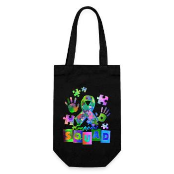 Autism Superhero Caregiver Puzzle Children Anomalous - Gift Bag for Bottles - black - Front