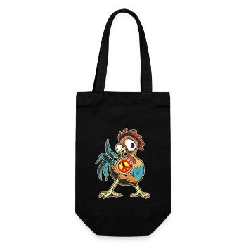 Poulet Coq Paix Réveil Paix Paix Paix Mondiale - Sac à bouteille - noir - Devant