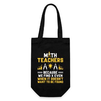 Professeur de mathématiques Professeur d’école Professeur de mathématiques drôle S - Sac à bouteille - noir - Devant