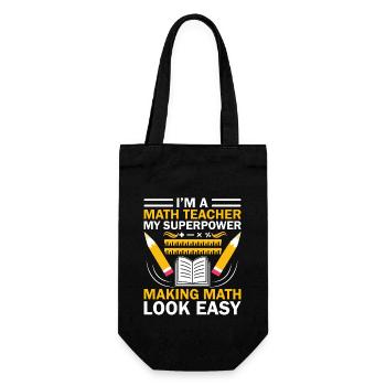 Professeur de mathématiques Professeur d’école Professeur de mathématiques drôle S - Sac à bouteille - noir - Devant