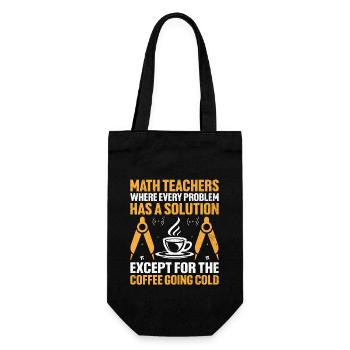 Math Teacher School Teacher Funny Maths Teachers S - Gift Bag for Bottles - black - Front