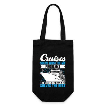 Cruise Holiday Cruise Ship - Gift Bag for Bottles - black - Front