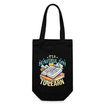 Literature Teacher It's A Beautiful Day To Reading - Gift Bag for Bottles - black - Front