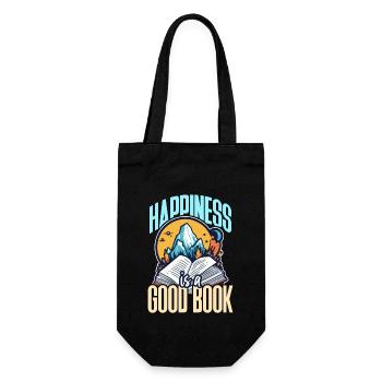 Literature Teacher Happiness Is A Good Book Reader - Gift Bag for Bottles - black - Front