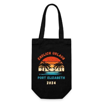 Port Elizabeth Vacation 2024 South Africa Idea - Gift Bag for Bottles - black - Front