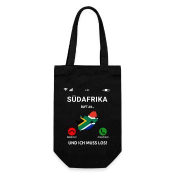 Südafrika Urlaub Idee - Geschenkbeutel für Flaschen - Schwarz - Vorne