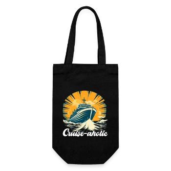 Cruise Holiday Cruise Ship - Gift Bag for Bottles - black - Front