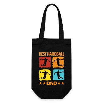 Best Handball Dad - Geschenkbeutel für Flaschen - Schwarz - Vorne