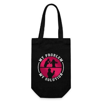Book Editor My Problem My Pictogram Mom Dad Editor - Gift Bag for Bottles - black - Front