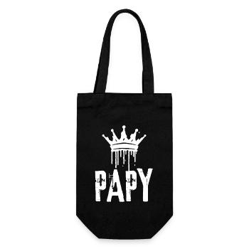 Le roi des papys ! - Sac à bouteille - noir - Devant