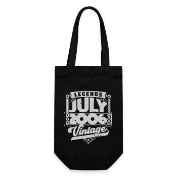 Vintage Geburtstagsgeschenk Juli 2006, Juli. - Geschenkbeutel für Flaschen - Schwarz - Vorne
