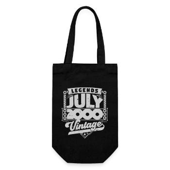Vintage Geburtstagsgeschenk Juli 2000, Juli. - Geschenkbeutel für Flaschen - Schwarz - Vorne