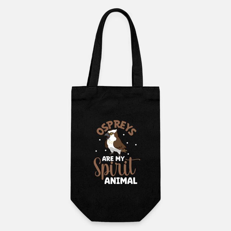 Favorite animal - Osprey - Gift Bag for Bottles - black